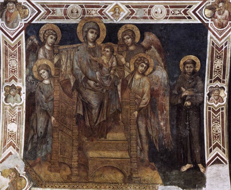 Assisi-S.Francesco_Basilica Inferiore-Madonna con Bambino S.Francesco e 4 angeli