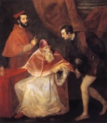 Paolo III Farnese con i nipoti (Tiziano)